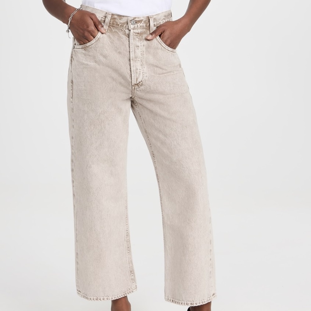 Citizens Of Humanity Gaucho Jeans Ponytail Tan Size 29 Wide Leg Cropped